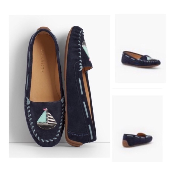TALBOTS Indigo Blue Everson Novelty Mocassins - Picture 1 of 12
